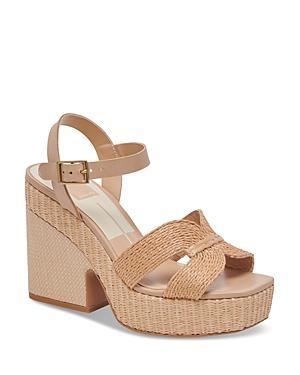 Dolce Vita Cale Woven Raffia Platform Sandal Product Image