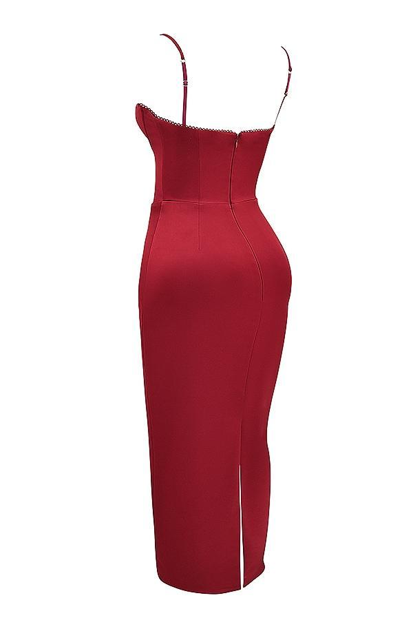 Stefania Ruby Corset Maxi Dress Product Image