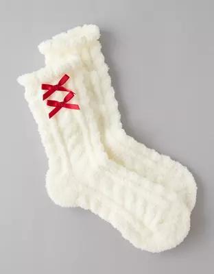 AE Cozy Bow Crew Socks Product Image