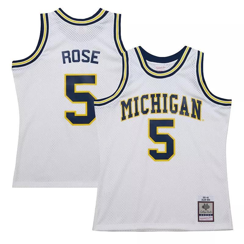 Mens Mitchell & Ness Jalen Rose Michigan Wolverines 1991/92 Swingman Player Jersey Product Image