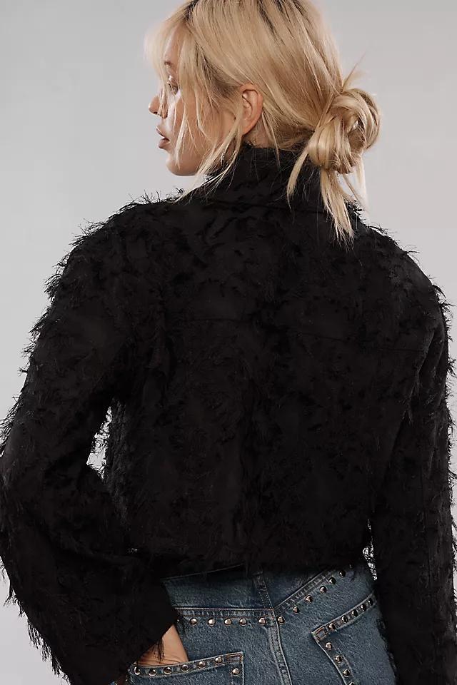 By Anthropologie Cropped Textured Jacket Product Image