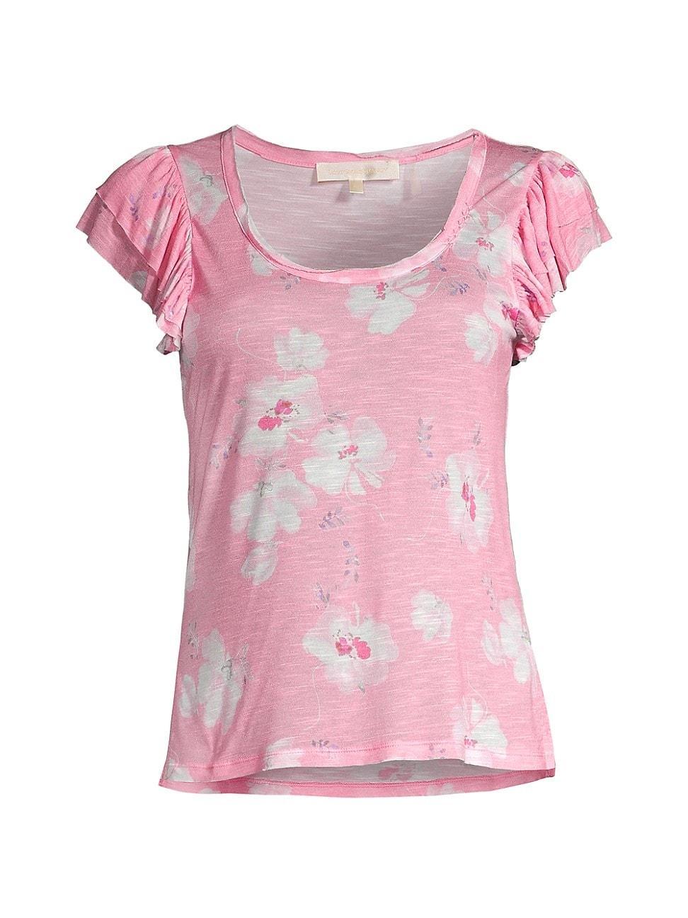 Womens Silvine Flutter-Sleeve T-Shirt Product Image