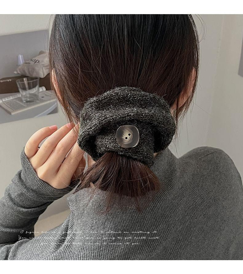 Buttoned Fabric Scrunchie Product Image