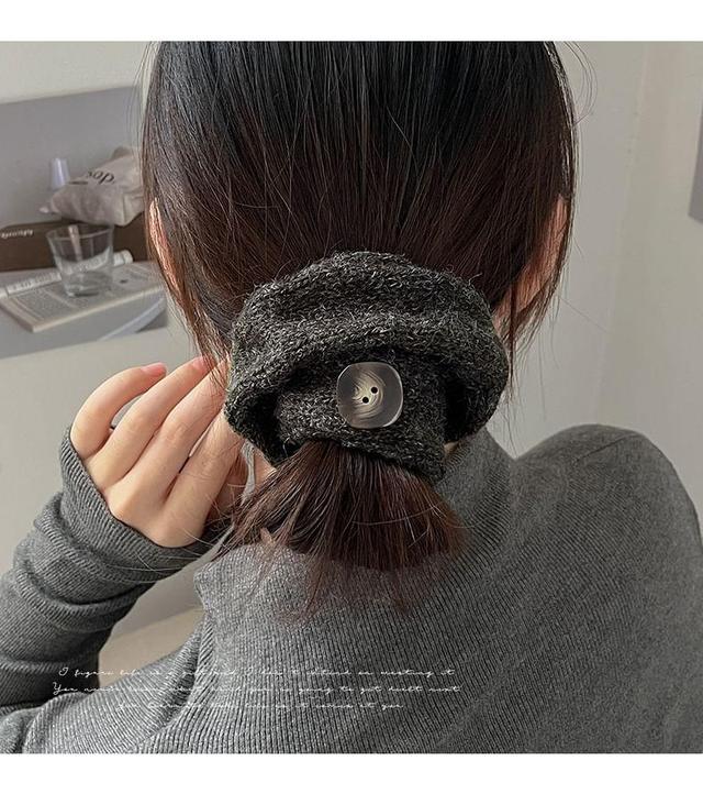 Buttoned Fabric Scrunchie Product Image