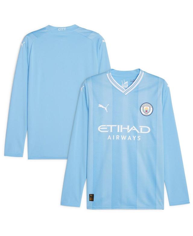 Mens Puma Sky Blue Manchester City 2023/24 Home Replica Long Sleeve Jersey - Sky Blue Product Image