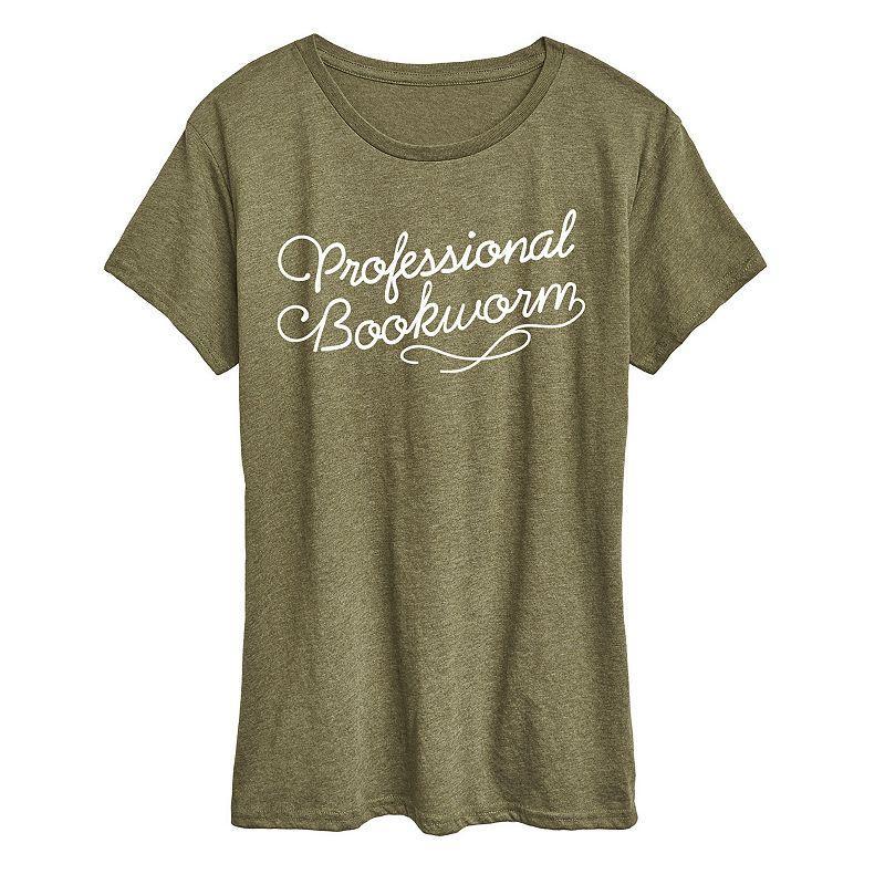 Womens Professional Bookworm Graphic Tee Product Image