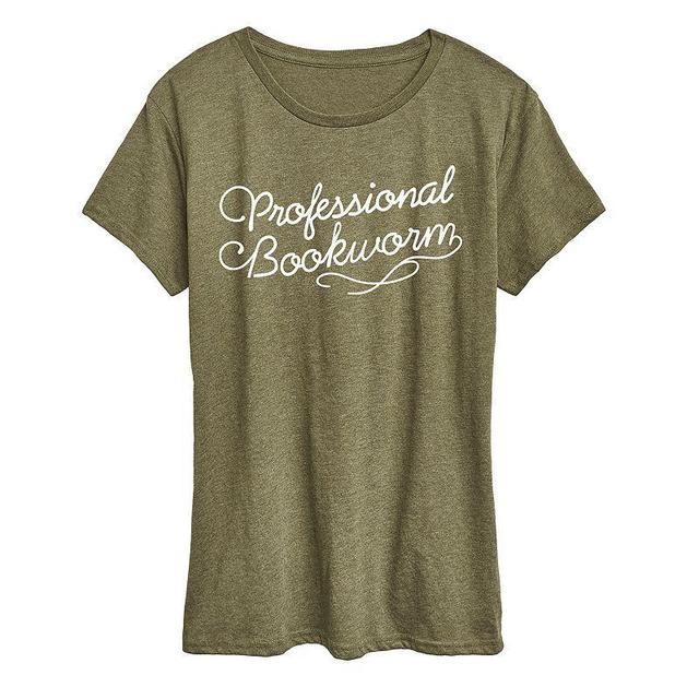 Womens Professional Bookworm Graphic Tee Product Image