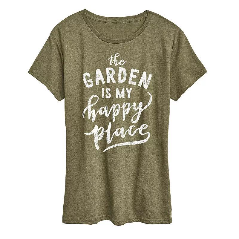 Womens The Garden Is My Happy Place Graphic Tee Product Image