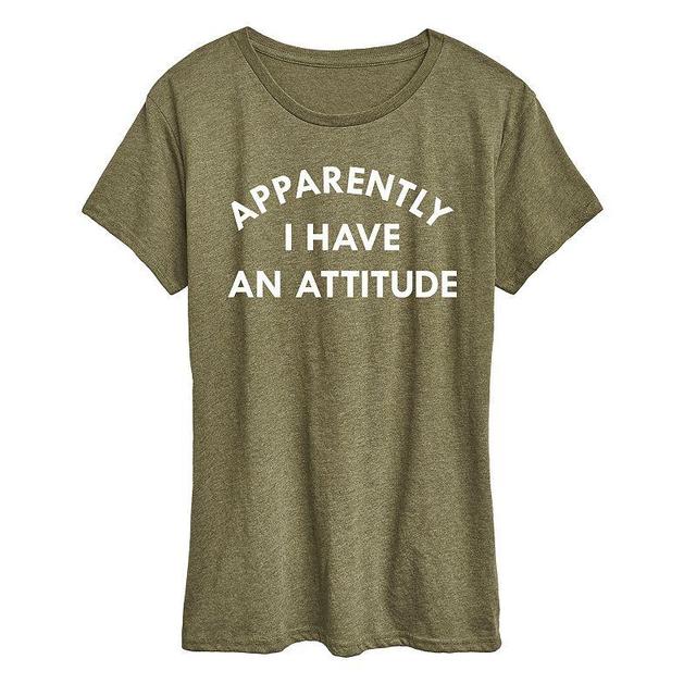 Womens Apparently I Have An Attitude Graphic Tee Product Image