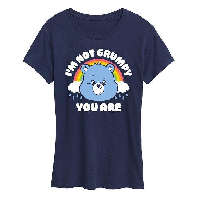 Womens Care Bears Im Not Grumpy You AreGraphic Tee, Girls Blue Product Image