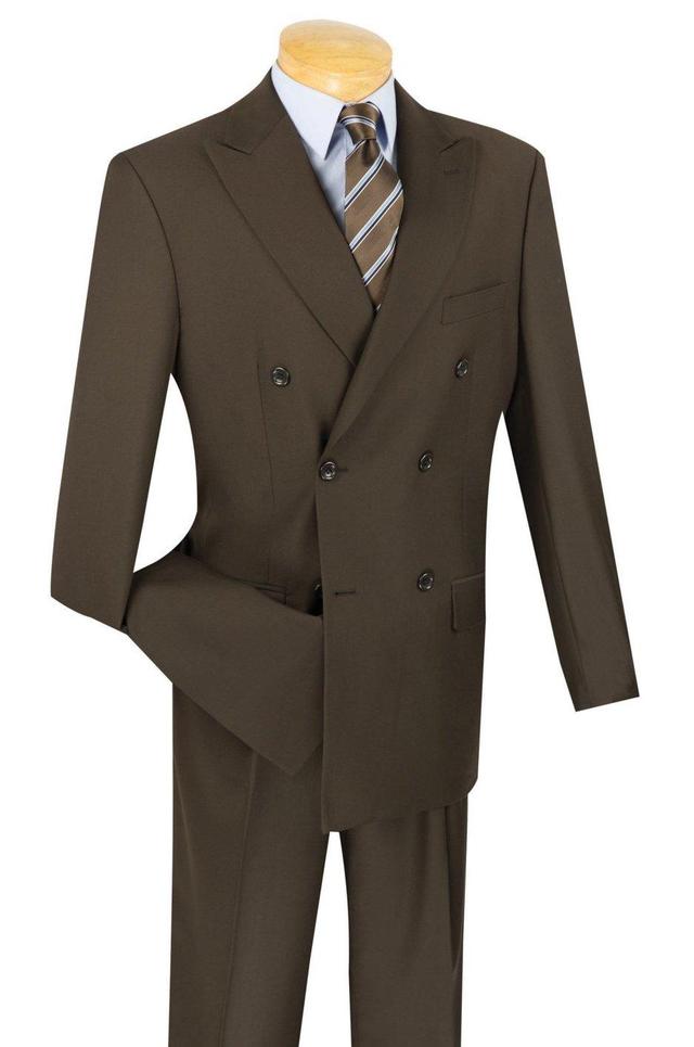 Ramses Collection - Double Breasted Suit 2 Piece Regular Fit in Brown Product Image