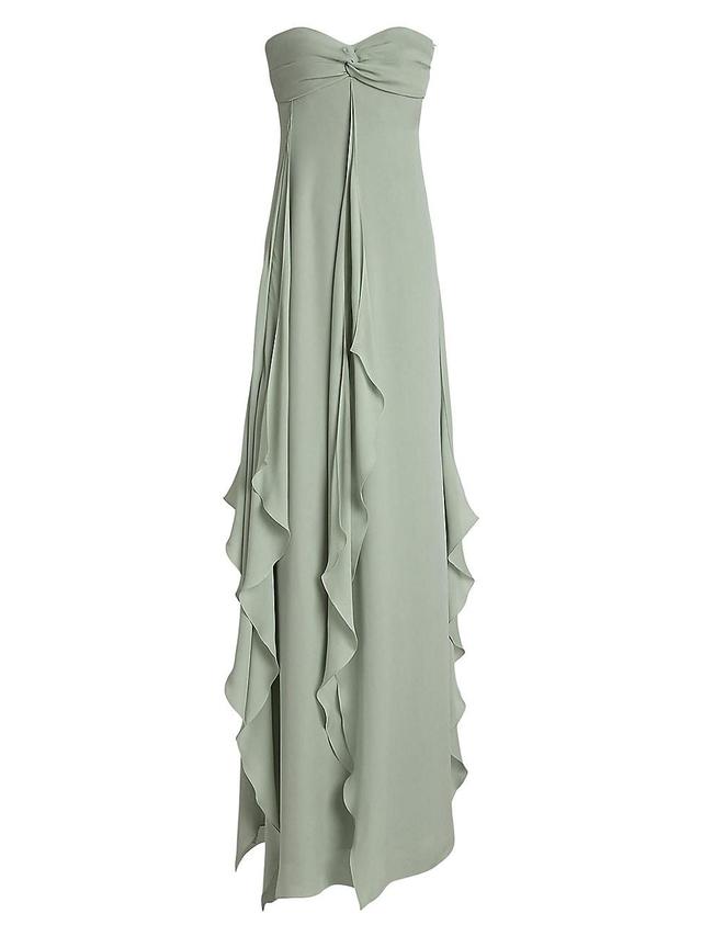 Womens Rhiannon Ruffle Silk Gown Product Image