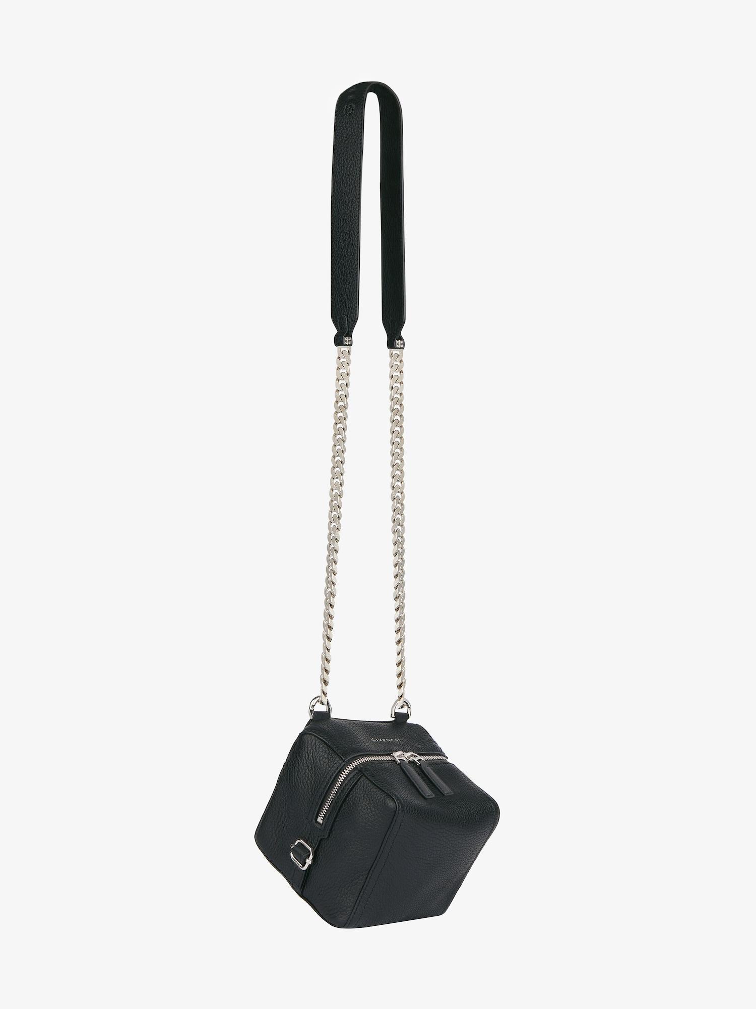 Mini Pandora bag in grained leather with chain Product Image