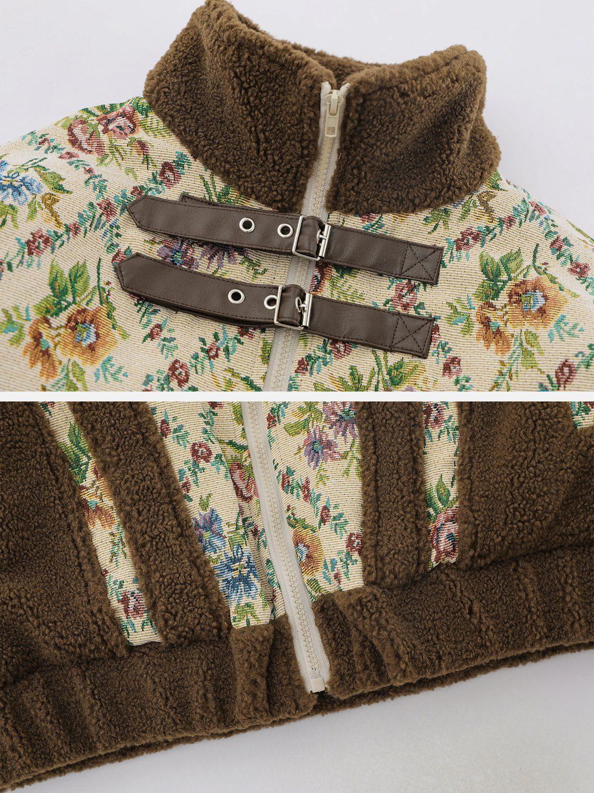 Aelfric Eden Flower Patchwork Sherpa Coat Product Image