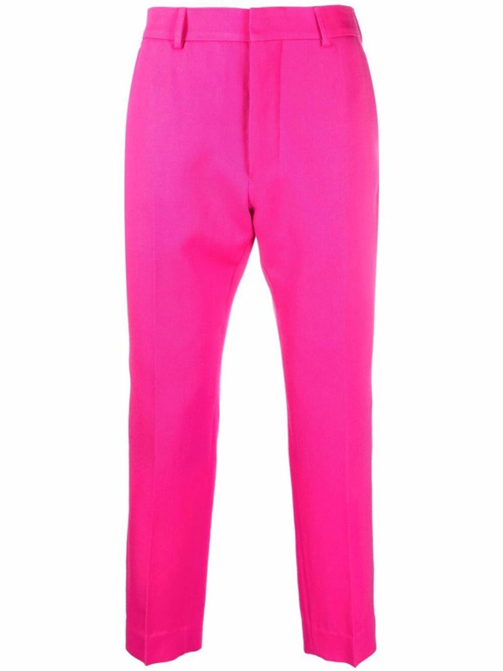 Tailored Wool Trousers In Pink Product Image