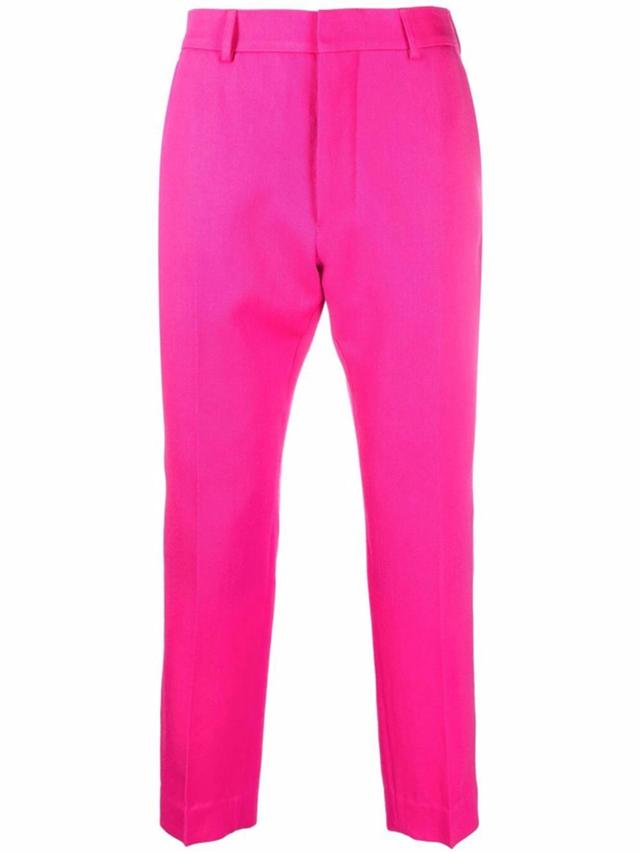 Tailored Wool Trousers In Pink Product Image