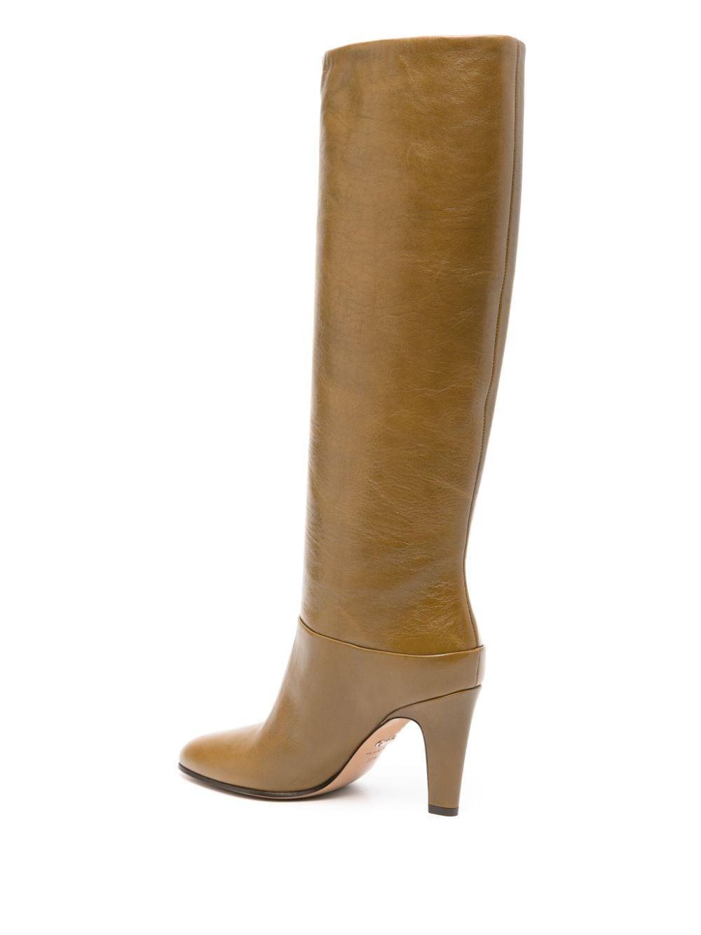 CHLOÉ 85mm Eve Boots In Brown Product Image