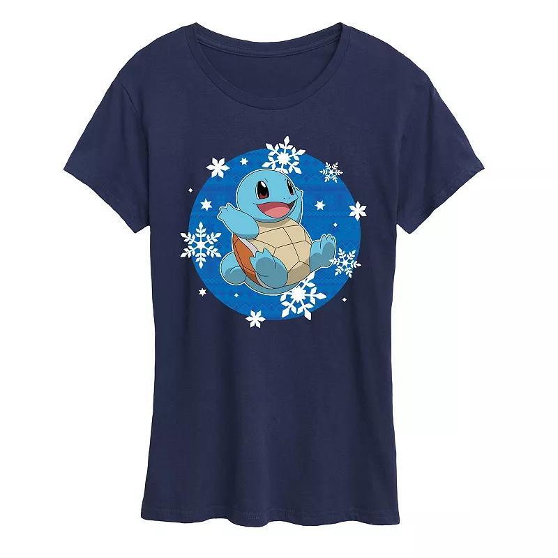 Missy Pokemon Squirtle Snowflake Graphic Tee, Womens Product Image