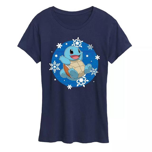 Missy Pokemon Squirtle Snowflake Graphic Tee, Womens Product Image