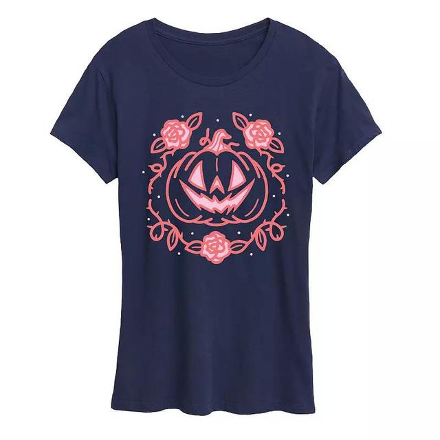 Womens Friends Logo With Turkey Graphic Tee, Girls Blue Product Image