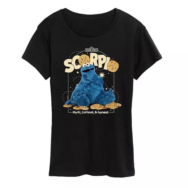 Womens Sesame Street Cookie Monster Scorpio Graphic Tee Product Image