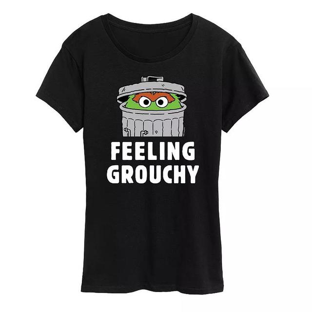 Womens Sesame Street Feeling Grouchy Graphic Tee Product Image