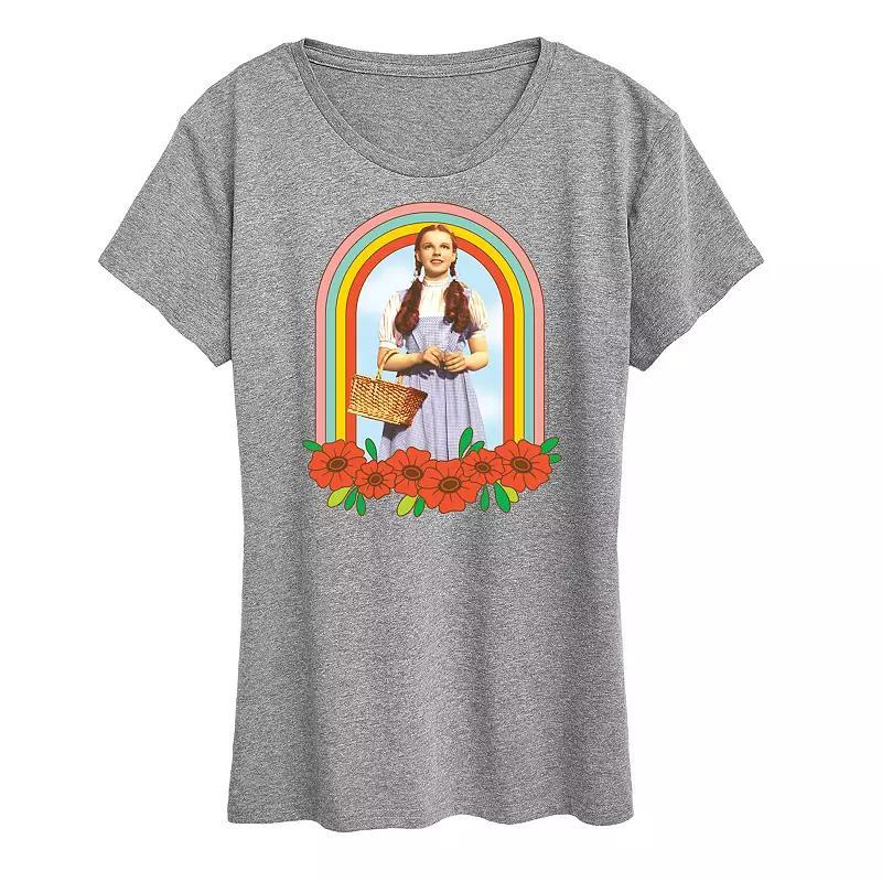 Womens Wizard of Oz Dorothy Rainbow Graphic Tee, Girls Grey Royal Blue Product Image