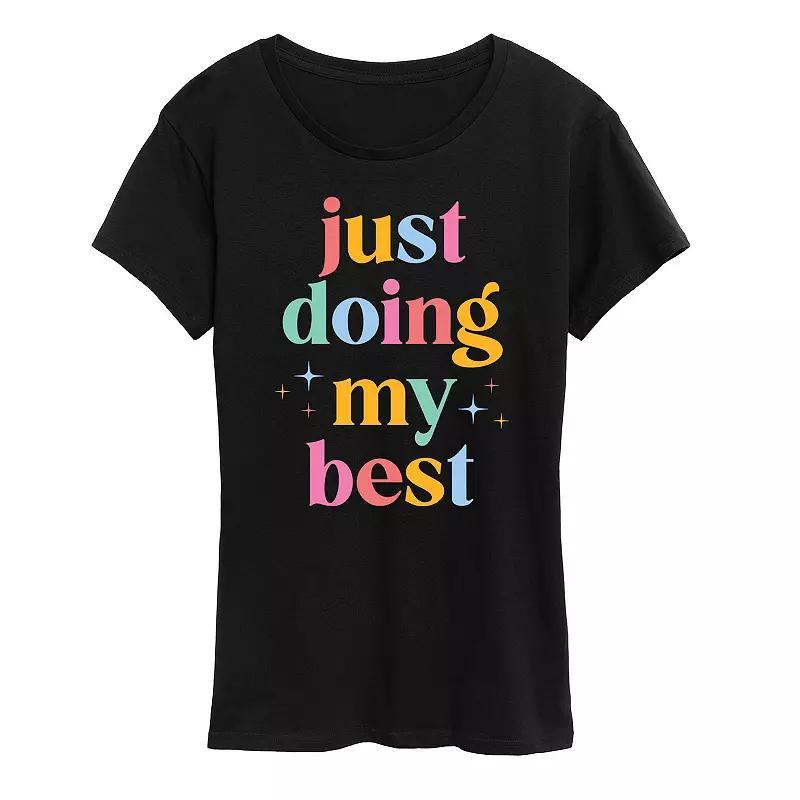 Womens Just Doing My Best Graphic Tee Heather Grey Product Image