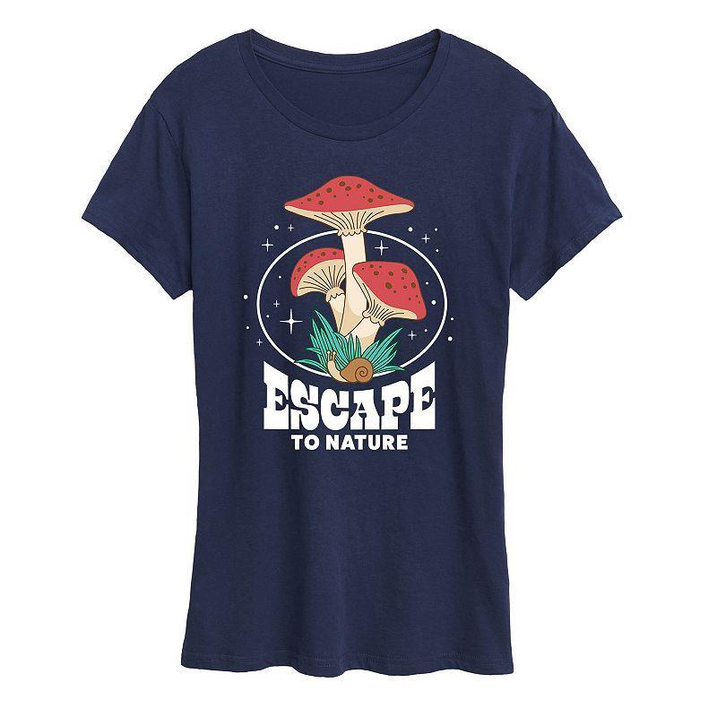 Womens Escape To Nature Graphic Tee, Girls Blue Product Image