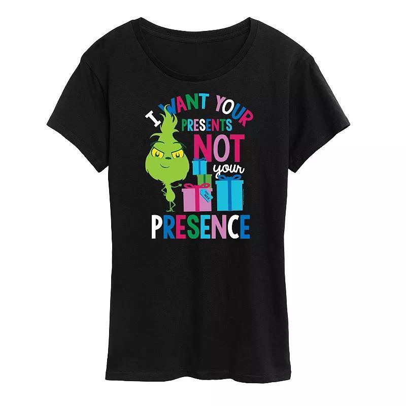 Womens Dr. Seuss Little Grinch Presents Graphic Tee, Girls Product Image