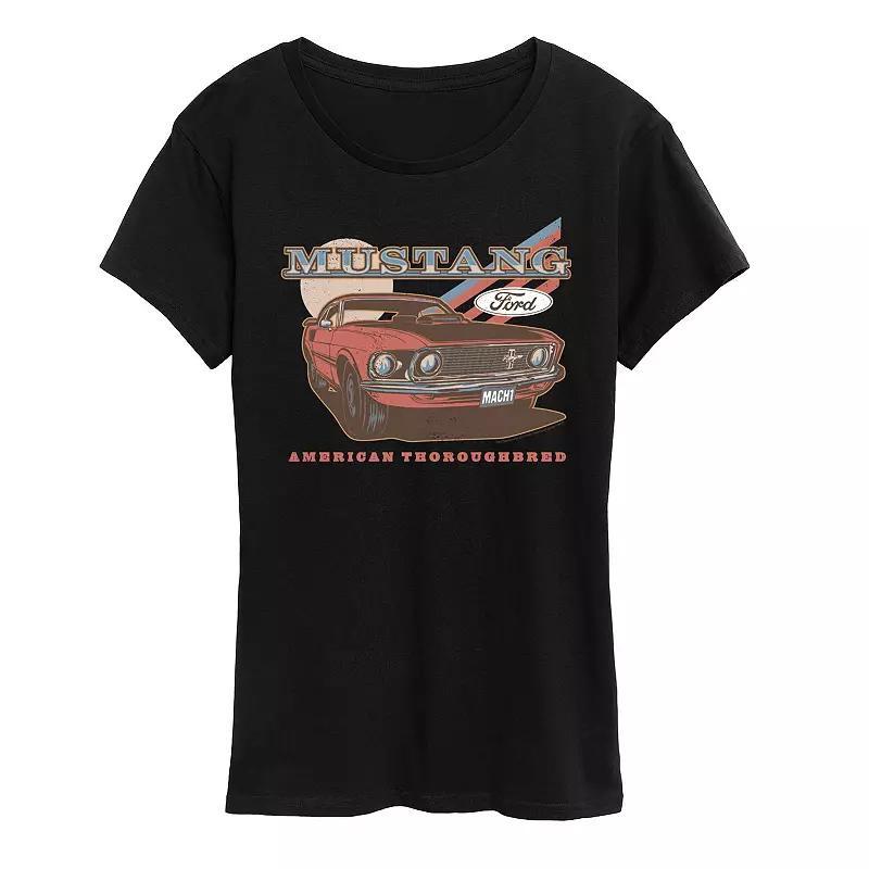 Womens Ford Mustang American Thoroughbred Graphic Tee Product Image