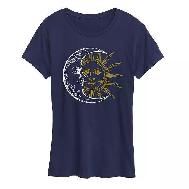 Womens Heart Hedgehog Graphic Tee Blue Product Image