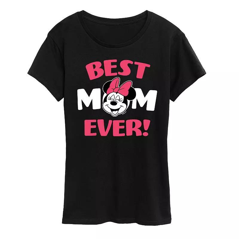 Disneys Minnie Mouse Womens Best Mom Graphic Tee Product Image