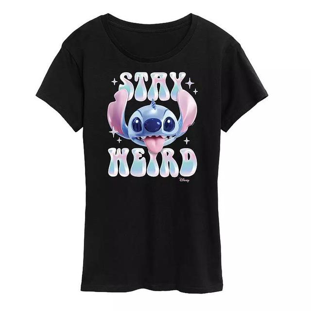 Disneys Lilo & Stitch Womens Stay Weird Graphic Tee Product Image