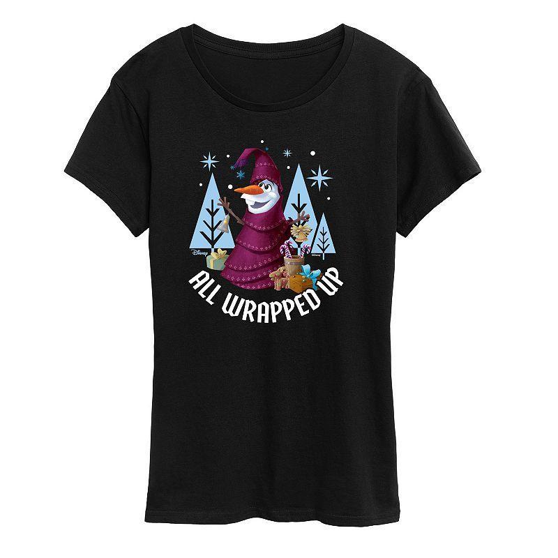 Disneys Frozen 2 Womens All Wrapped Up Graphic Tee, Girls Product Image