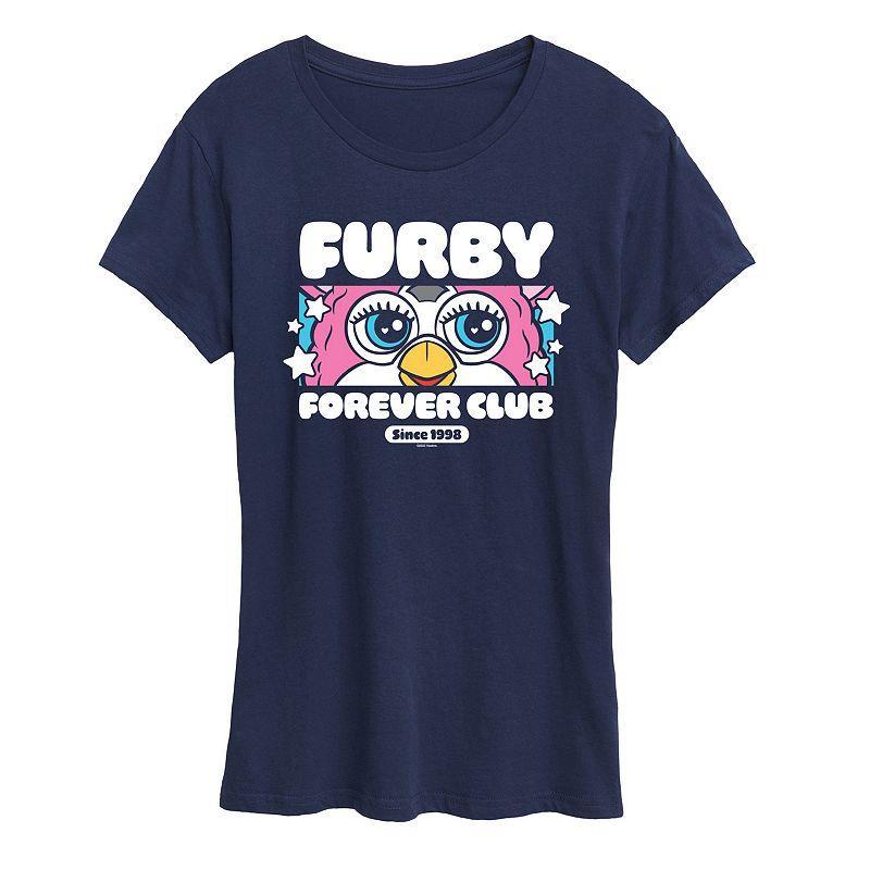 Womens Furby Forever Club Graphic Tee Blue Product Image