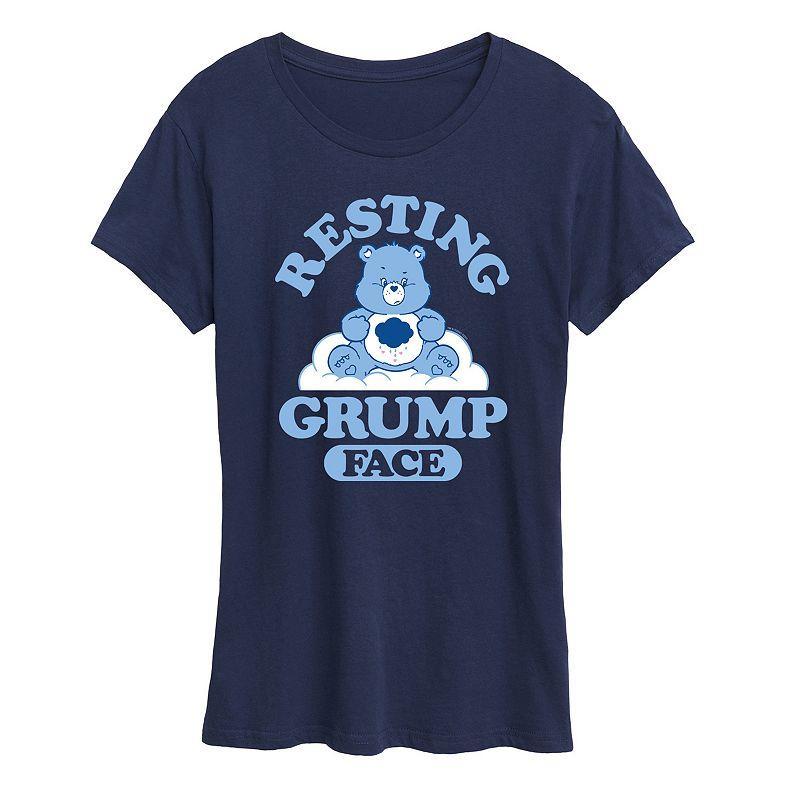 Womens Care Bears Resting Grump Face Graphic Tee, Girls Grey Charcoalgray Product Image