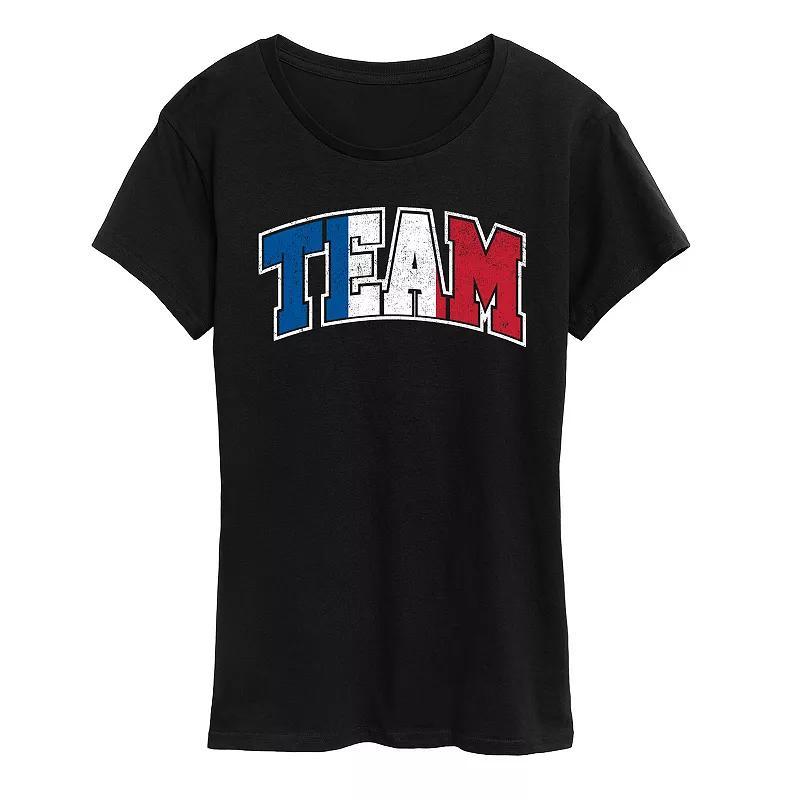 Womens Team Italy Graphic Tee Grey Royal Blue Product Image