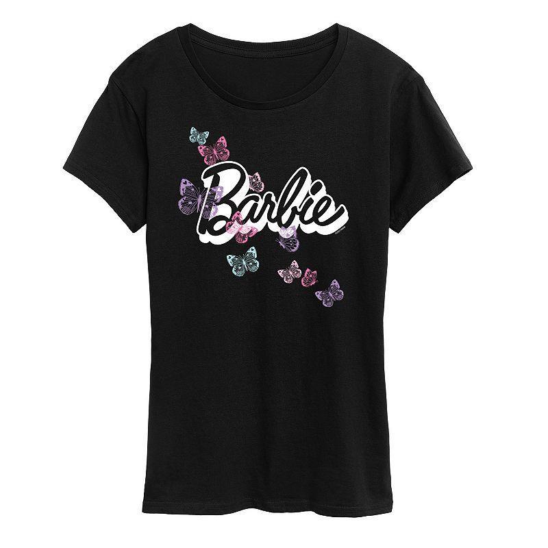 Plus Barbie Butterfly Logo Graphic Tee, Girls Product Image