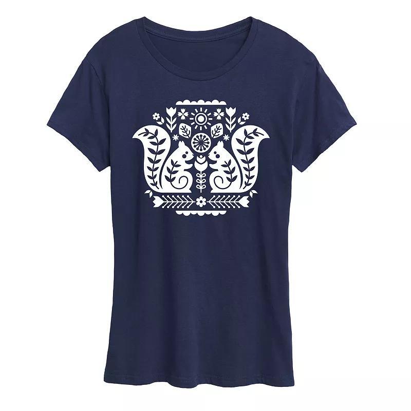 Womens Scandinavian Squirrels Flowy Tee Product Image