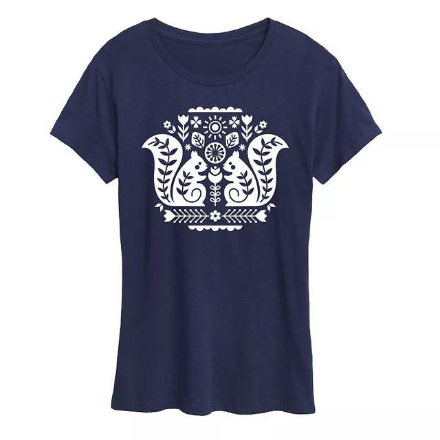 Womens Scandinavian Squirrels Flowy Tee Product Image