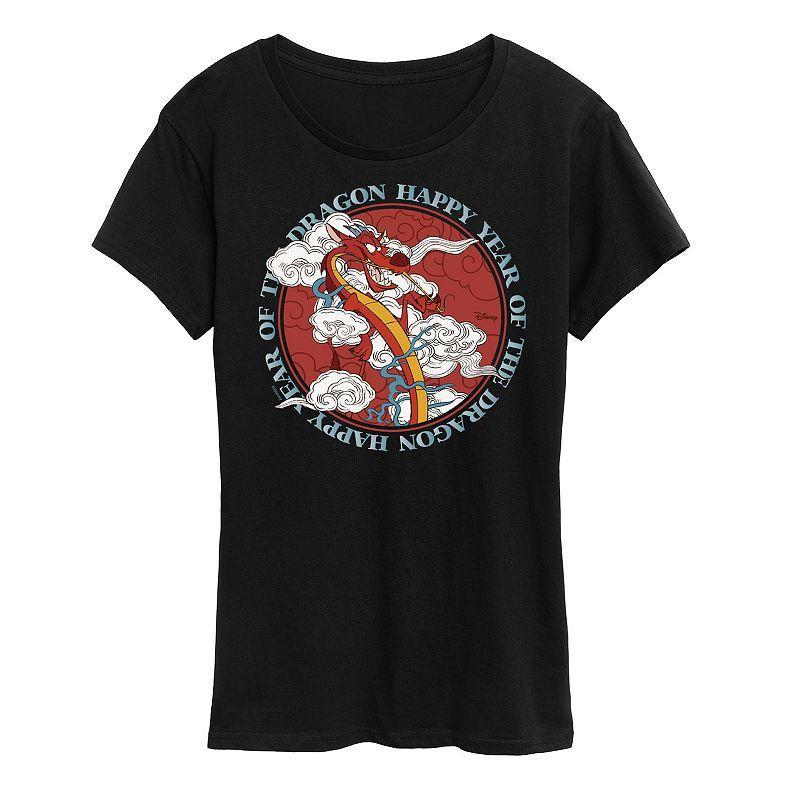 Disneys Mulan Mushu Womens Year Of The Dragon Graphic Tee Product Image