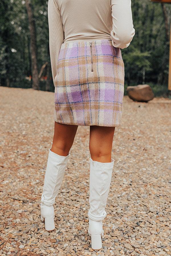 Falling For You Plaid Skirt Product Image