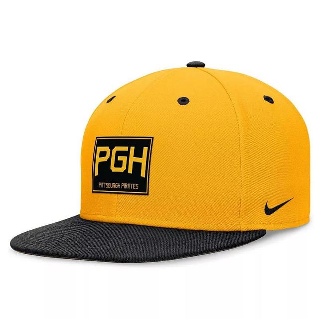 Nike Mens Gold Pittsburgh Pirates City Connect True Fitted Hat - Gold, Black Product Image