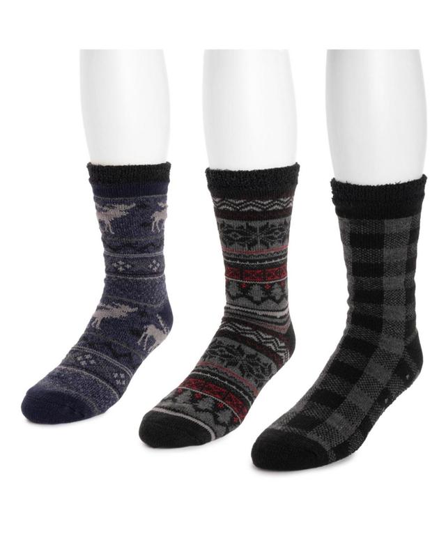 Mens MUK LUKS 3-Pack Lined Lounge Sock Product Image