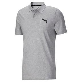 PUMA Essentials Men's Heather Polo in Light Grey Heather, Size S Product Image