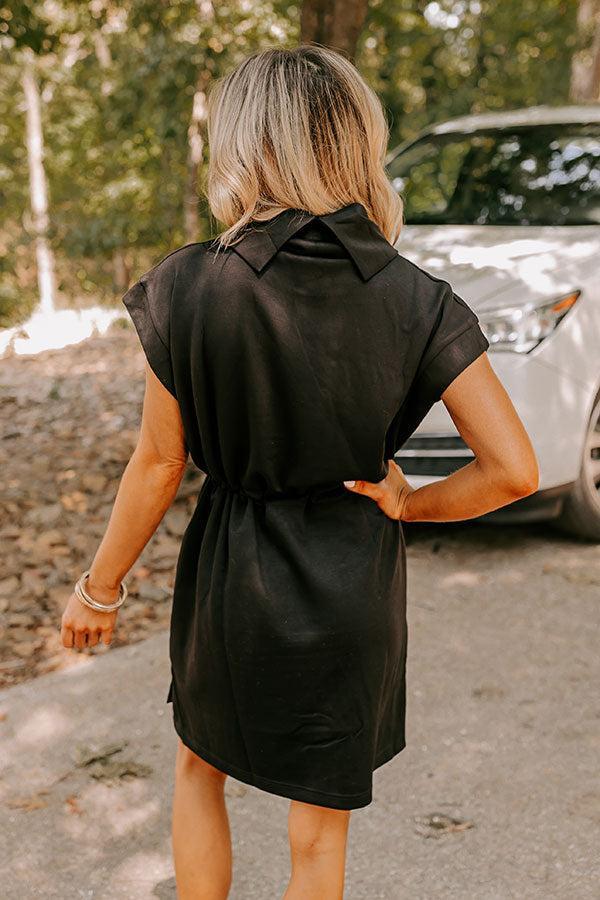 Coffee Run Cutie Mini Dress in Black Product Image