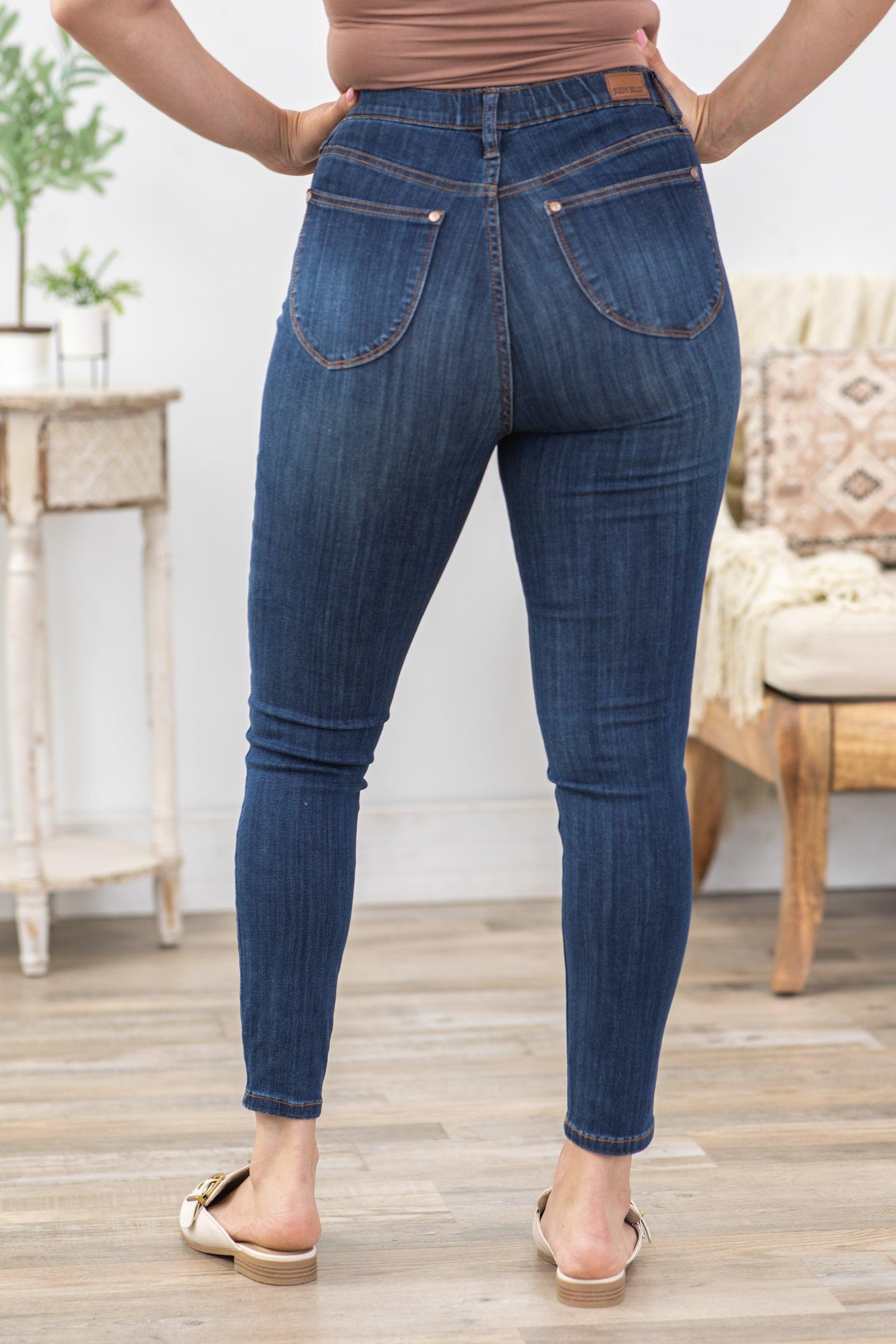 Judy Blue High Rise Pull On Skinny Jeans Product Image