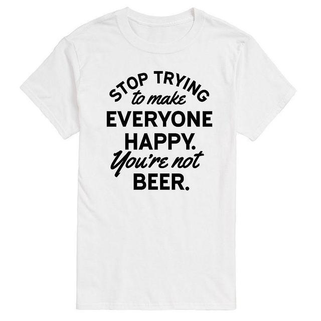 Big & Tall Stop Trying Make Happy Beer Graphic Tee, Mens Product Image