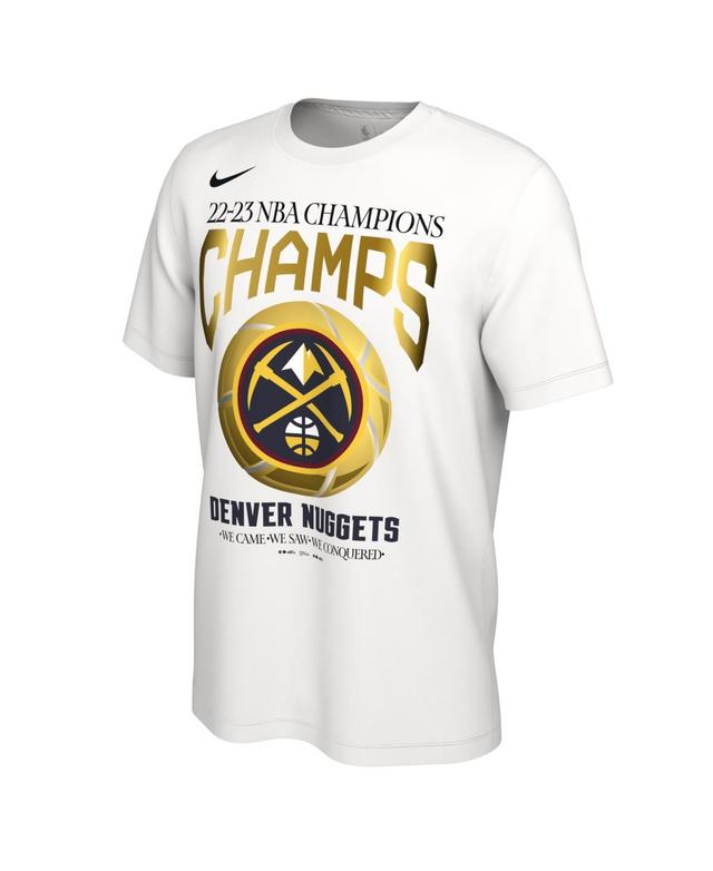 Mens Nike White Denver Nuggets 2023 Nba Finals Champions Celebration Roster T-shirt Product Image